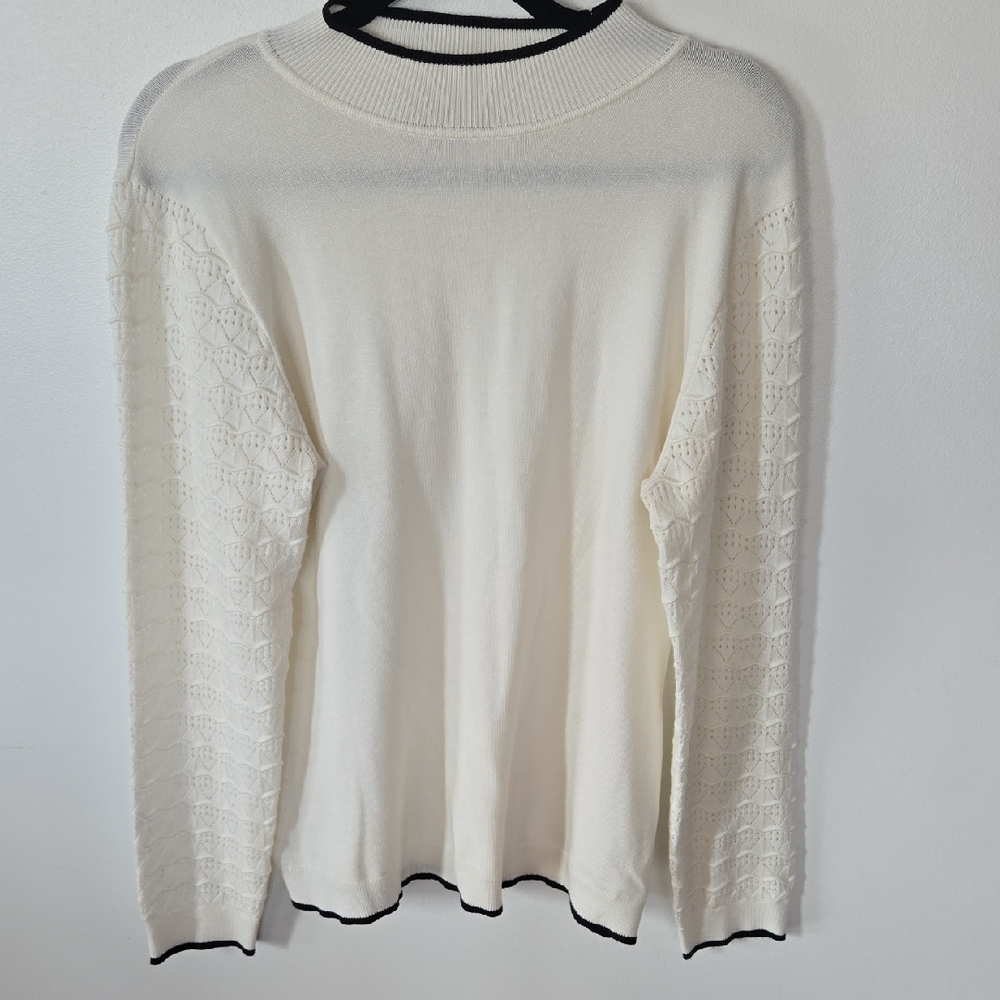 ⚘️Carolyn Taylor Cream Knit Women's Sweatshirt